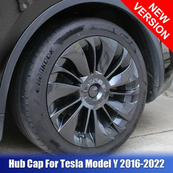 19 Дюймов 4 шт. Колпачки для ступиц с полным покрытием, Декоративная автомобильная крышка для Tesla Model Y 2016-2022, Комплект сменных колпачков для колес
