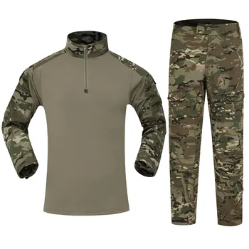 Мужские Военные Тактические брюки CP Камуфляжные Многокамерные наколенники-карго, брюки, рабочая одежда, боевая форма, армейские рубашки для страйкбола