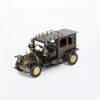 Ретро Металлическая классическая модель автомобиля с металлическим ремеслом Фотография Бар Кофе Украшение дома