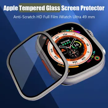 Экран из закаленного стекла Apple для Apple Watch Ultra 49mm Full Screen HD Защитная пленка, устойчивая к царапинам Металлическая рамка Металлический безель
